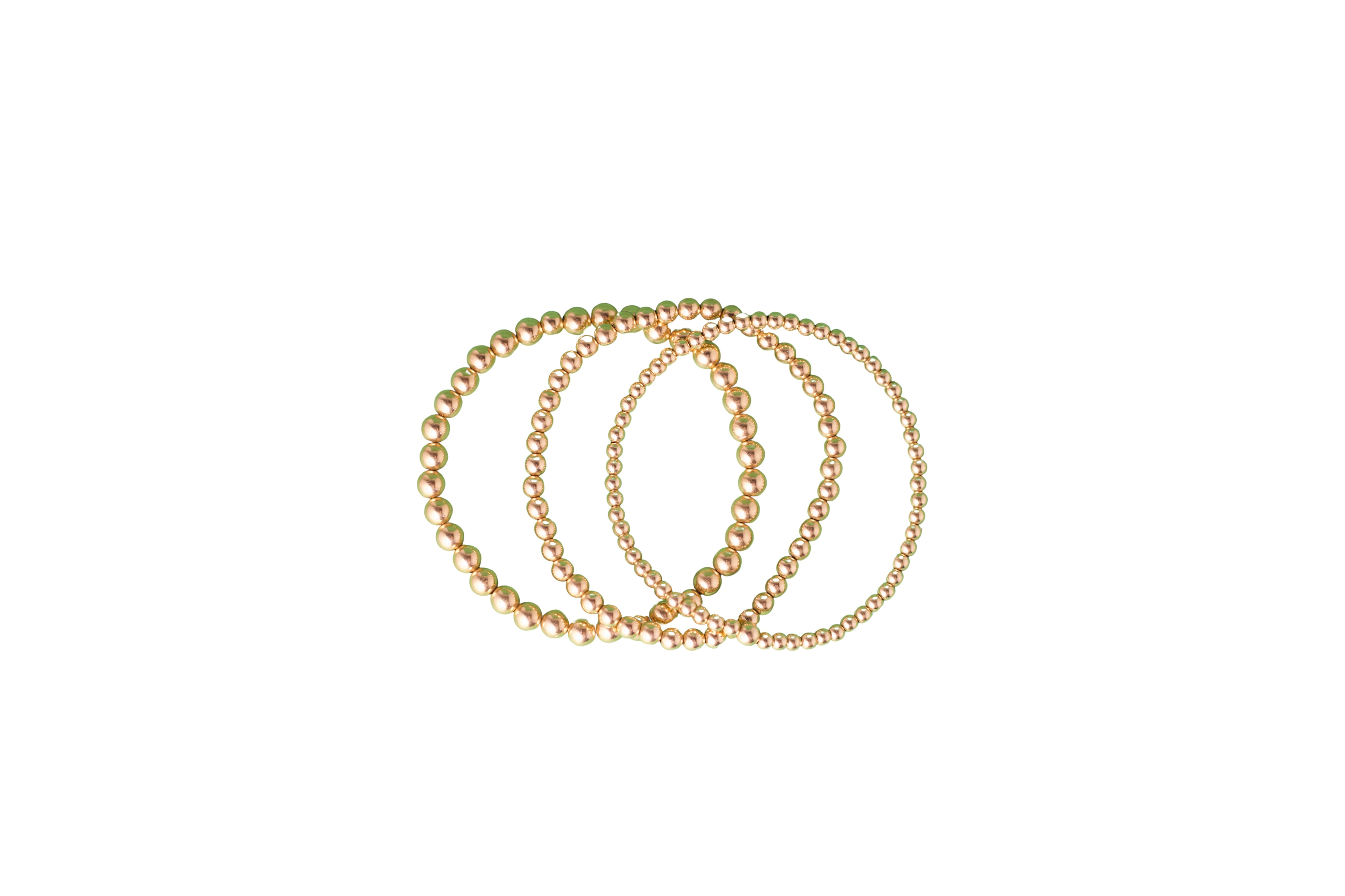 Triple Beaded Stack Gold-Fill